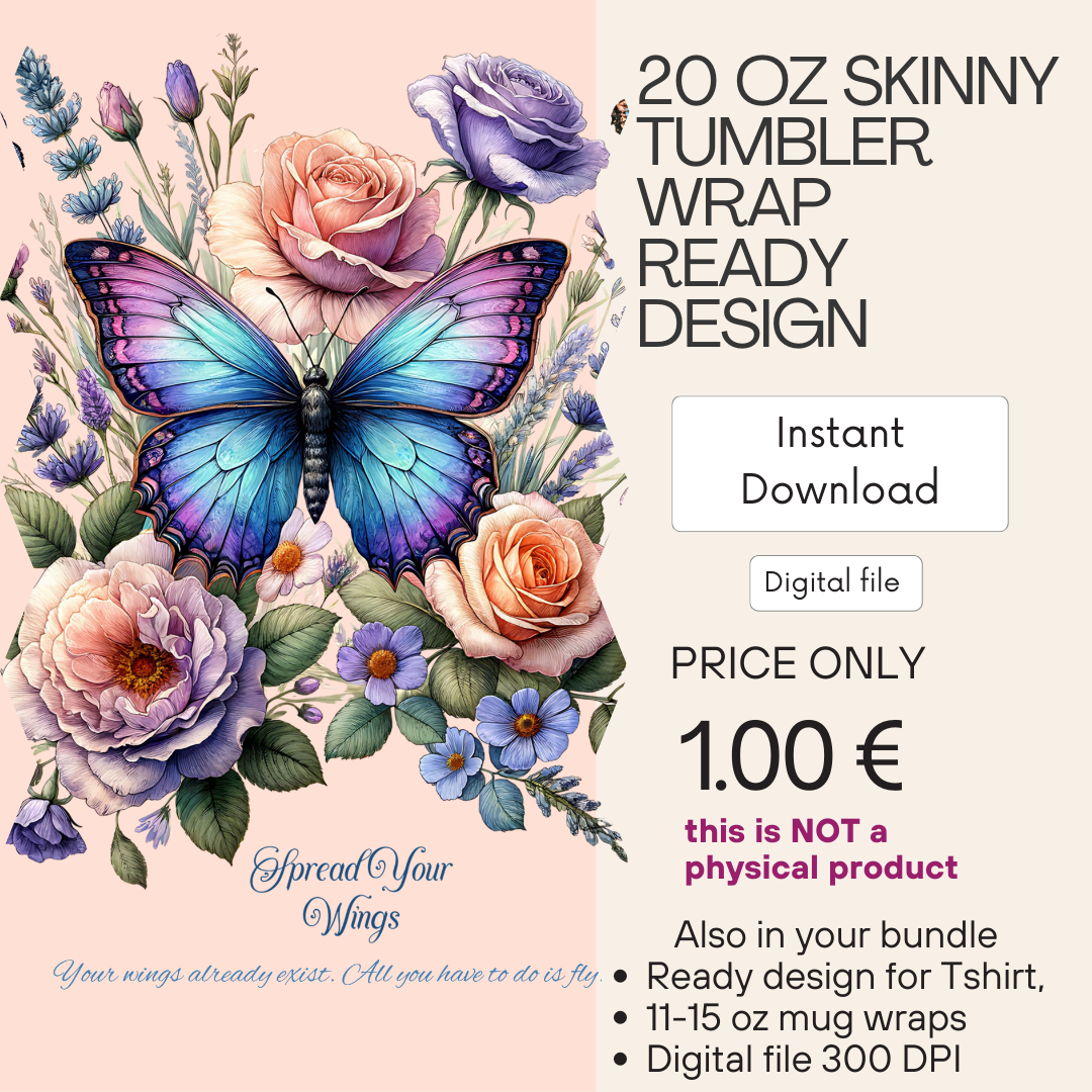 dreamy fantasy butterfly design instant download