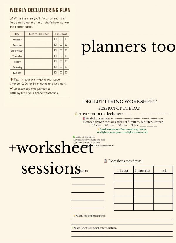 free declutter sheet - Image 2